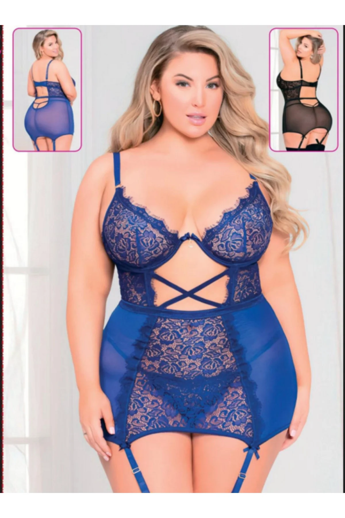 MissAyza Dreamgirl Plus Size Dantel Jartiyer Takımı - Cesur ve Şık Büyük Beden Chemise ART 8312 MissAyza Dreamgirl Plus Size Dantel Jartiyer Takımı - Cesur ve Şık Büyük Beden Chemise ART 8312
