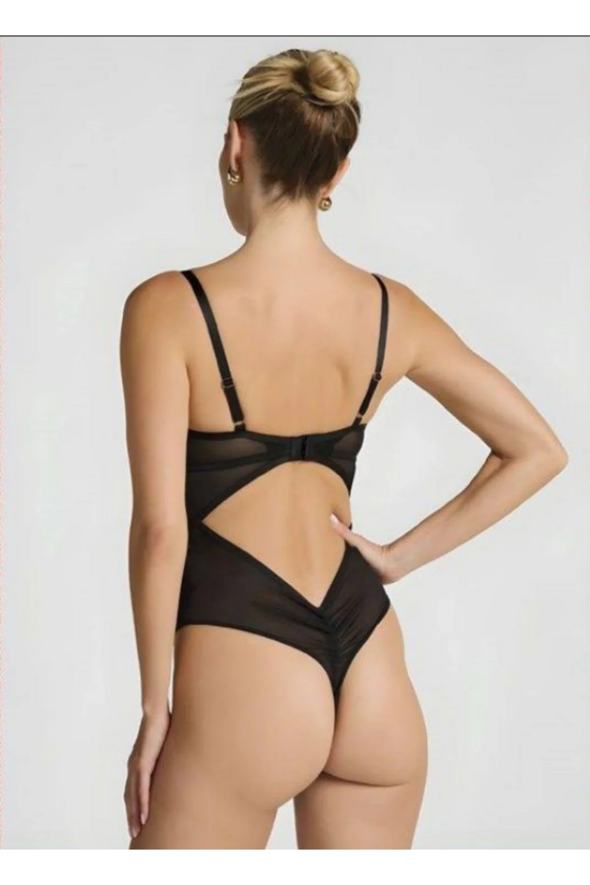 MissAyza Kadın Siyah Dantel Detaylı Bağcıklı Bodysuit - Şık Tasarım Fantezi Gecelik 8630 MissAyza Kadın Siyah Dantel Detaylı Bağcıklı Bodysuit - Şık Tasarım Fantezi Gecelik 8630