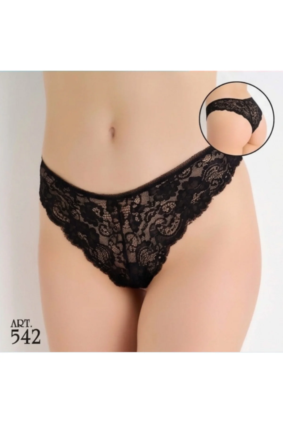 MissAyza Kadın Tamamen Dantelli String Külot Premium Çeyizlik Art-542