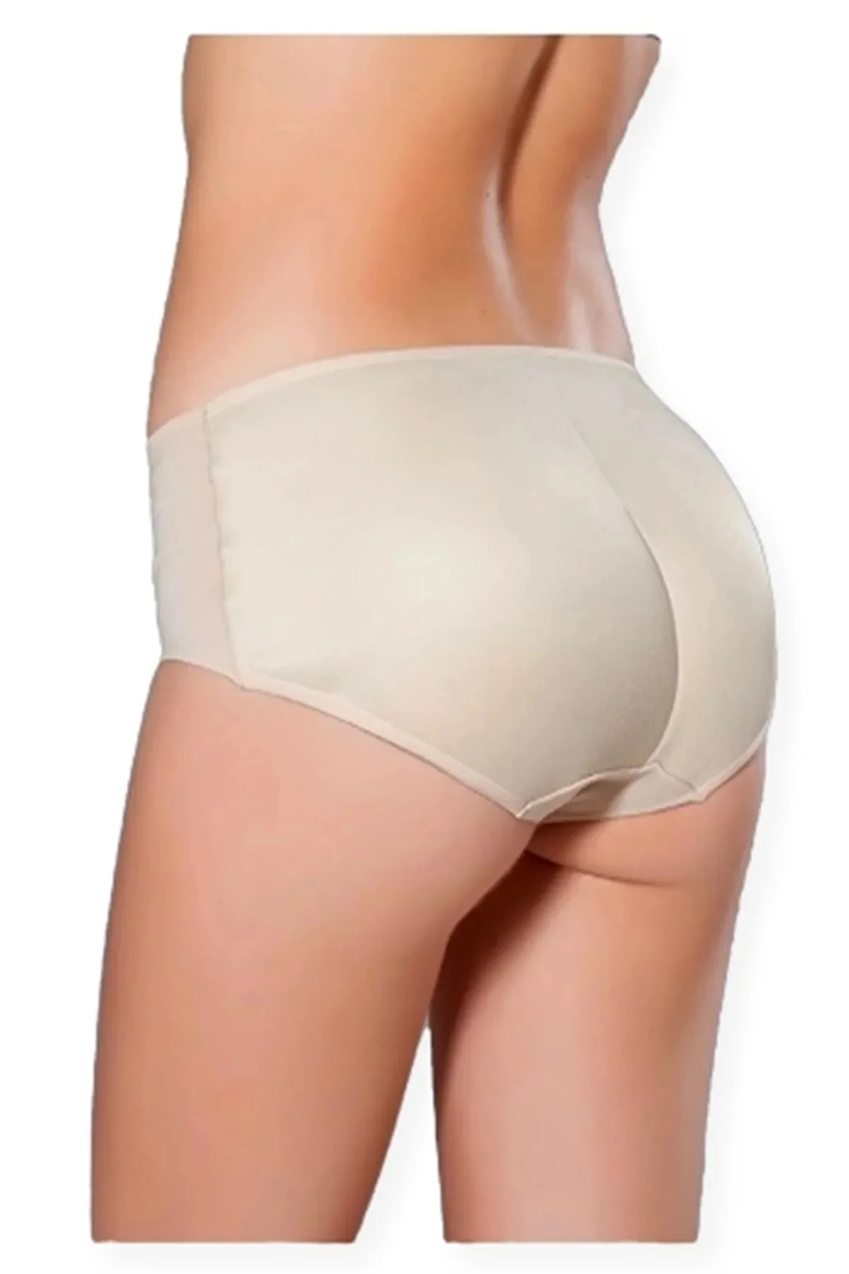 MissAyza Kadın Ten Rengi Popo Dikleştirici Korse Push Up Kalça Şekillendirici Dikişsiz Slip Korse