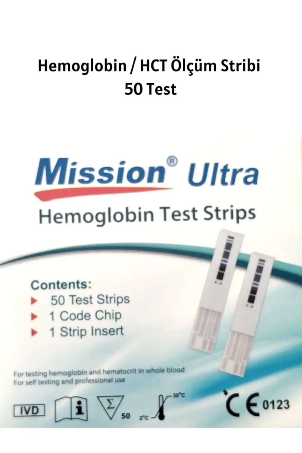 Mission Ultra Hemoglobin / Hct Ölçüm Stribi 50 Test