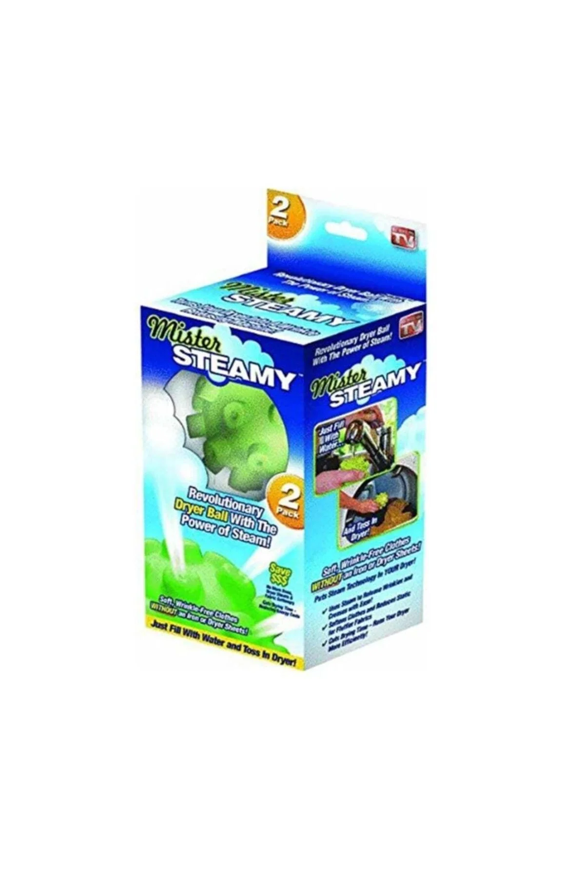 Mister Steamy Buharlı Çamaşır Kurutma ve Ütü Topları Pratik 2'li