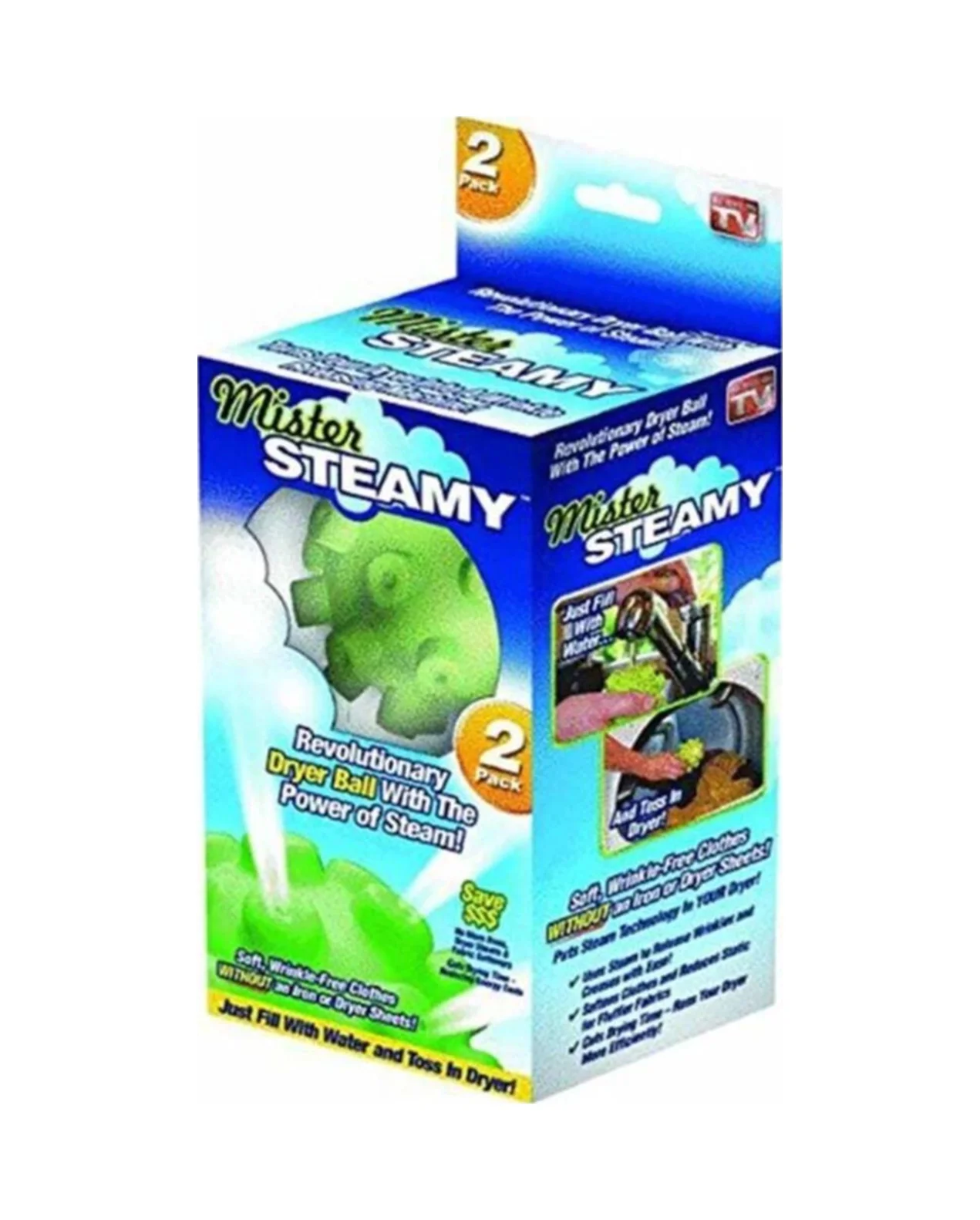 Mister Steamy Buharlı Çamaşır Kurutma Ve Ütü Topları Pratik 2'li 