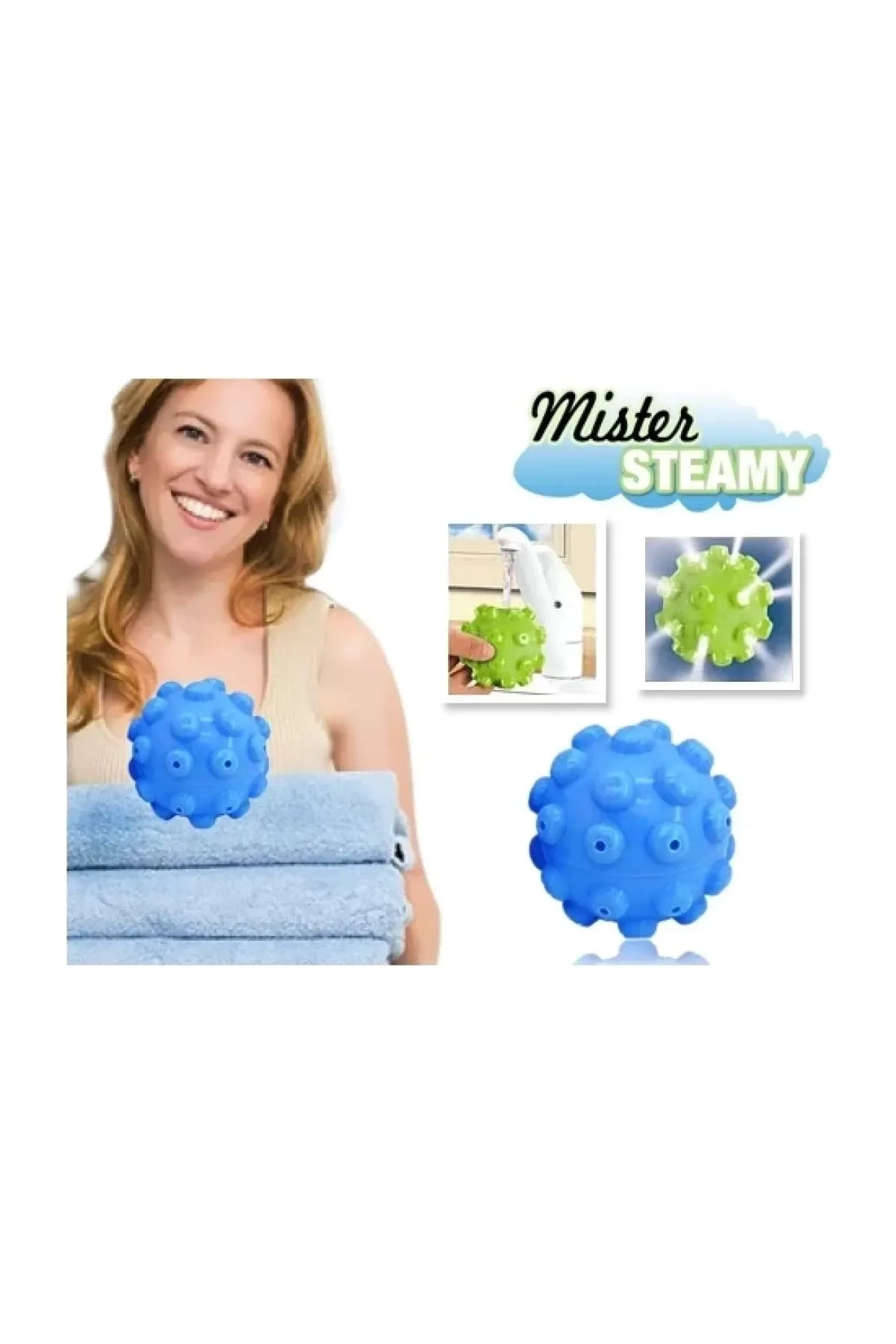 Mister Steamy Buharlı Çamaşır Kurutma ve Ütü Topları (2'li) Fiyatı, Yorumları ve Özellikleri