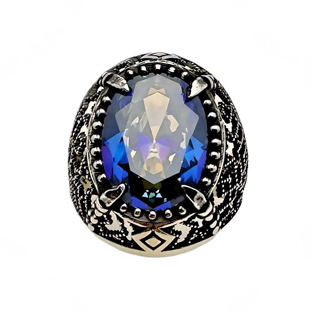 Gevheranss Mistik Topaz Taşli Gümüş Yüzük 240053175G13y