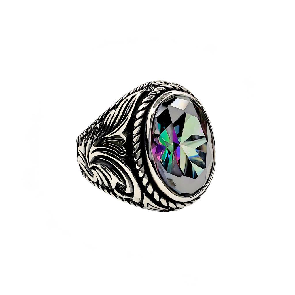 Gevheranss Mistiktopaz Taşli Erkek Yüzüğü 230047494G23y