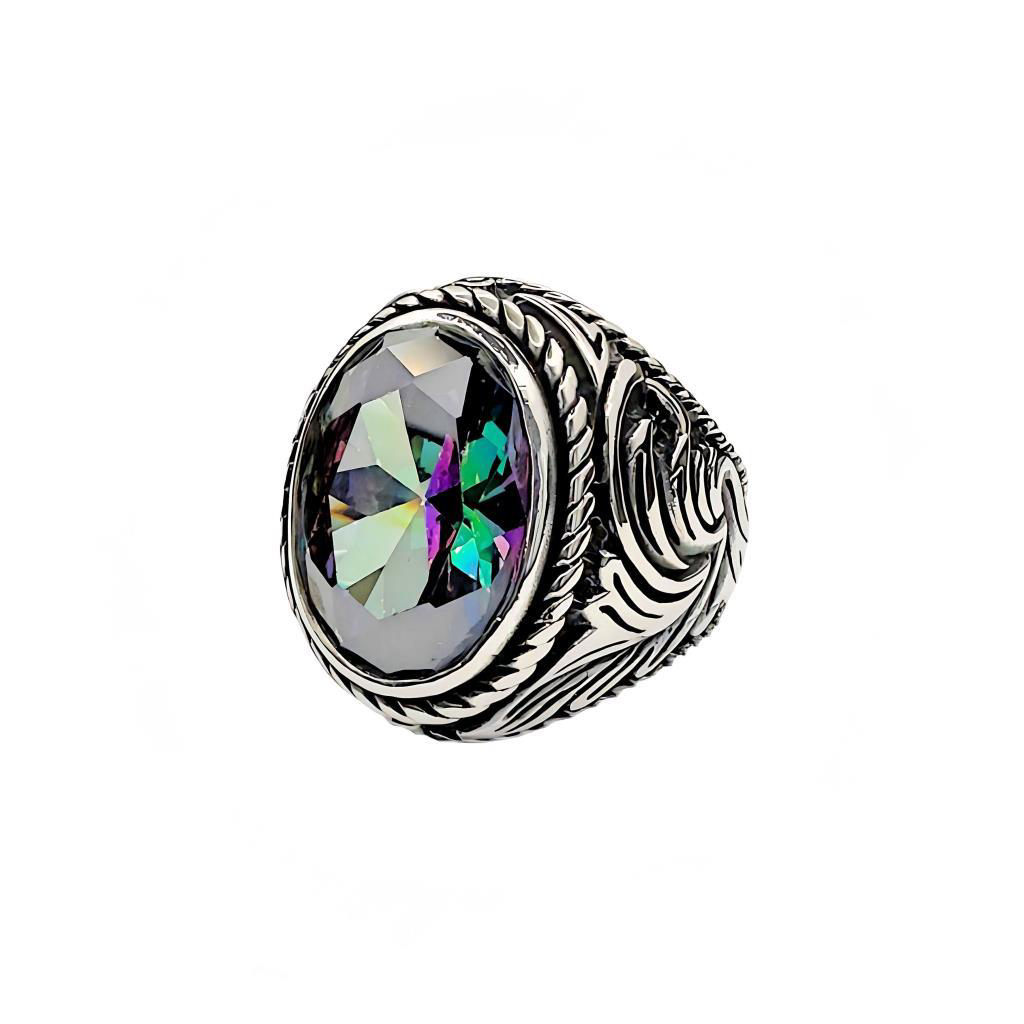 Gevheranss Mistiktopaz Taşli Erkek Yüzüğü 230047494G23y