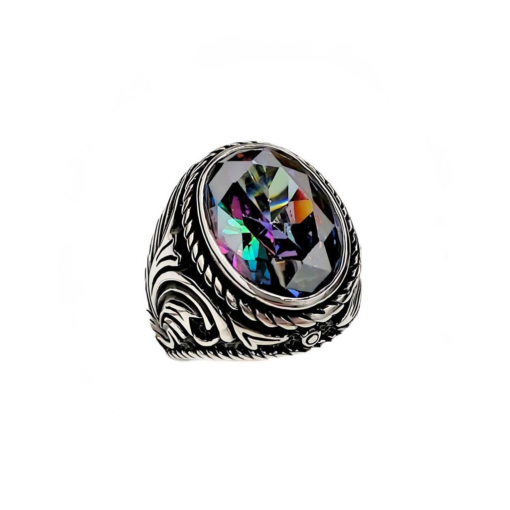 Gevheranss Mistiktopaz Taşli Erkek Yüzüğü 230047494G23y