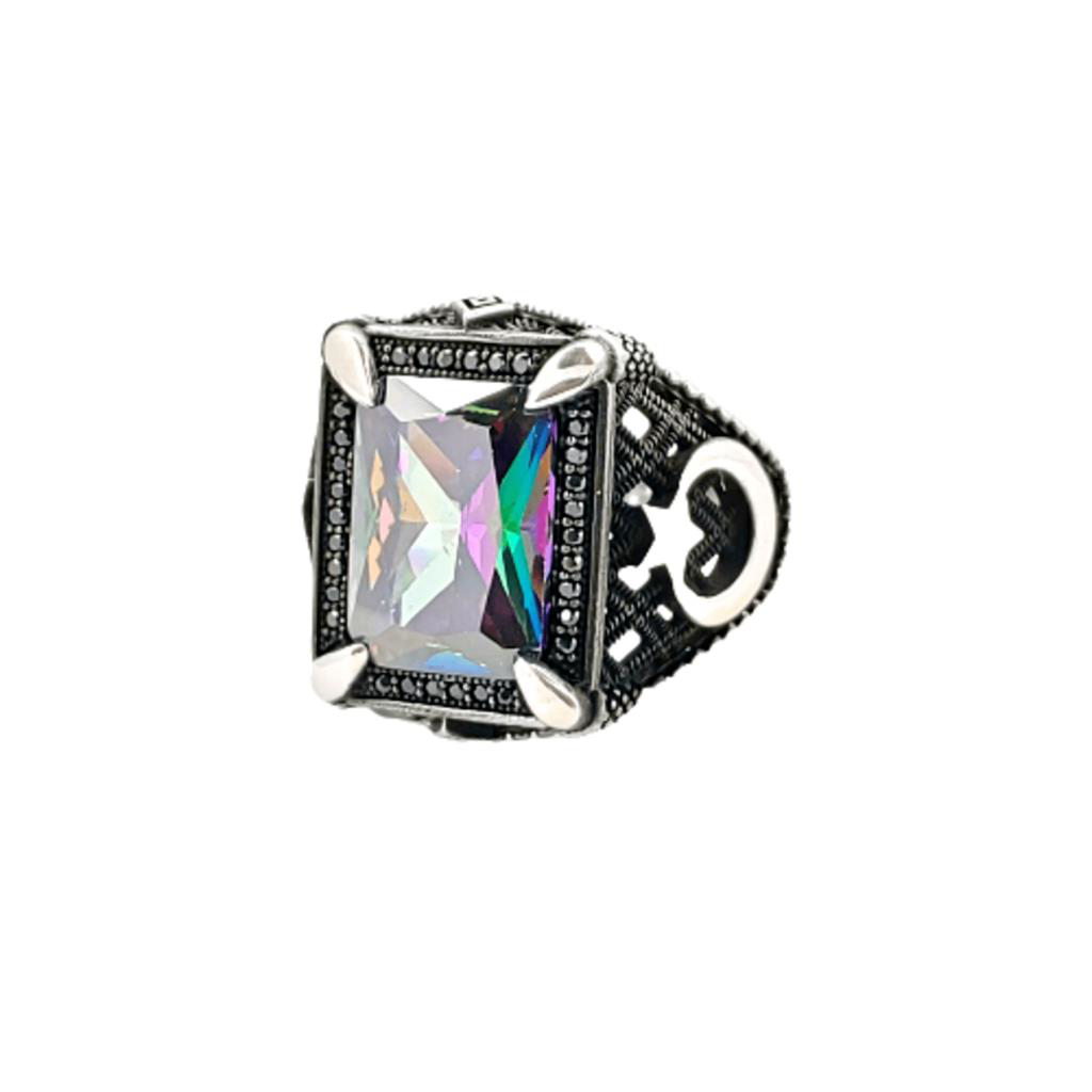 Gevheranss Mistiktopaz Ve Zirkon Taşli Erkek Yüzüğü  220043343G13y