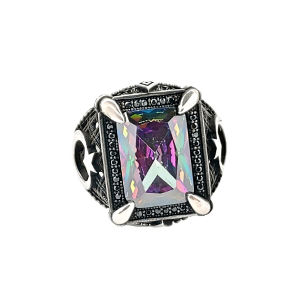 Gevheranss Mistiktopaz Ve Zirkon Taşli Erkek Yüzüğü  220043343G13y