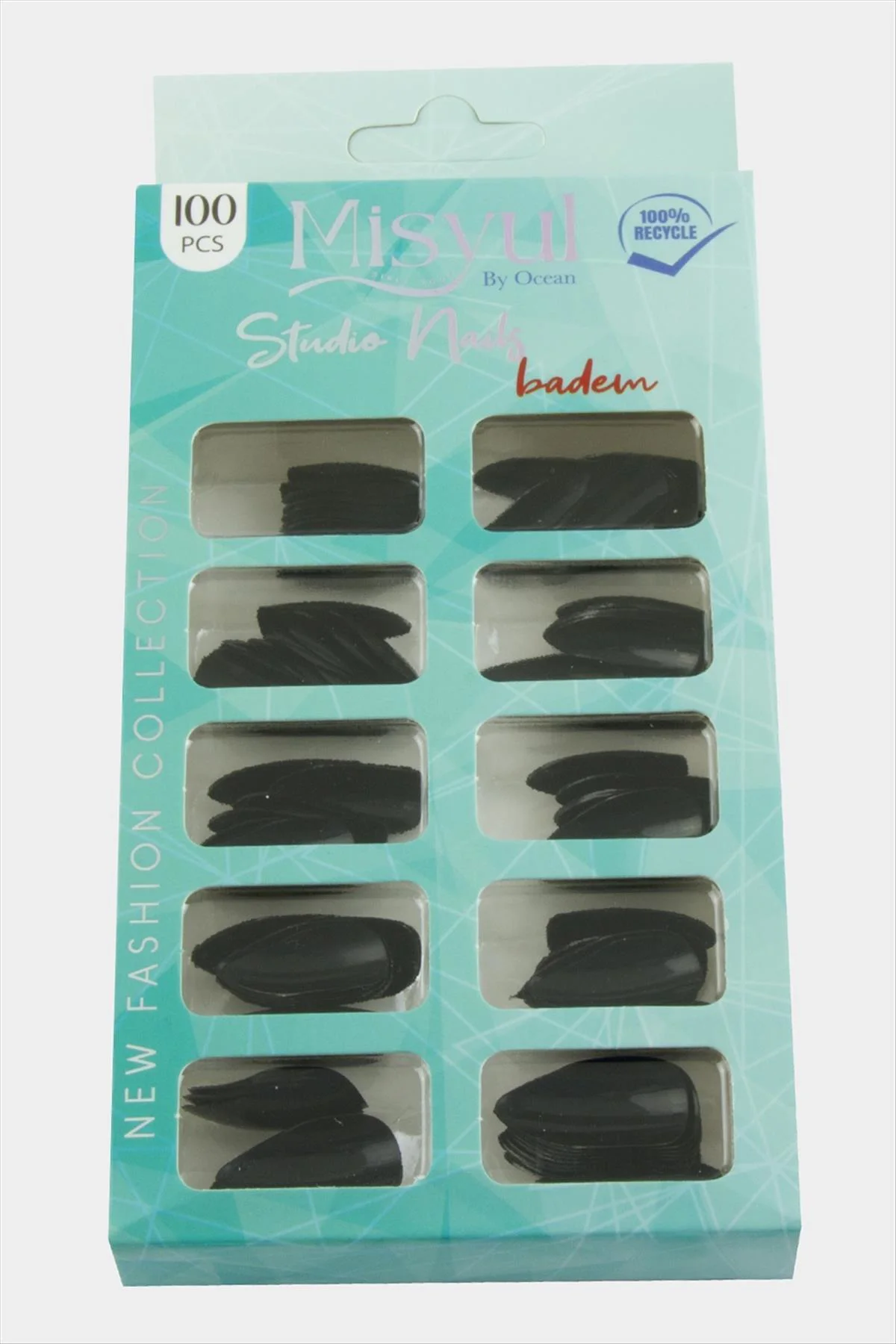 Misyul Badem Parlak Takma Tırnak 100 Adet