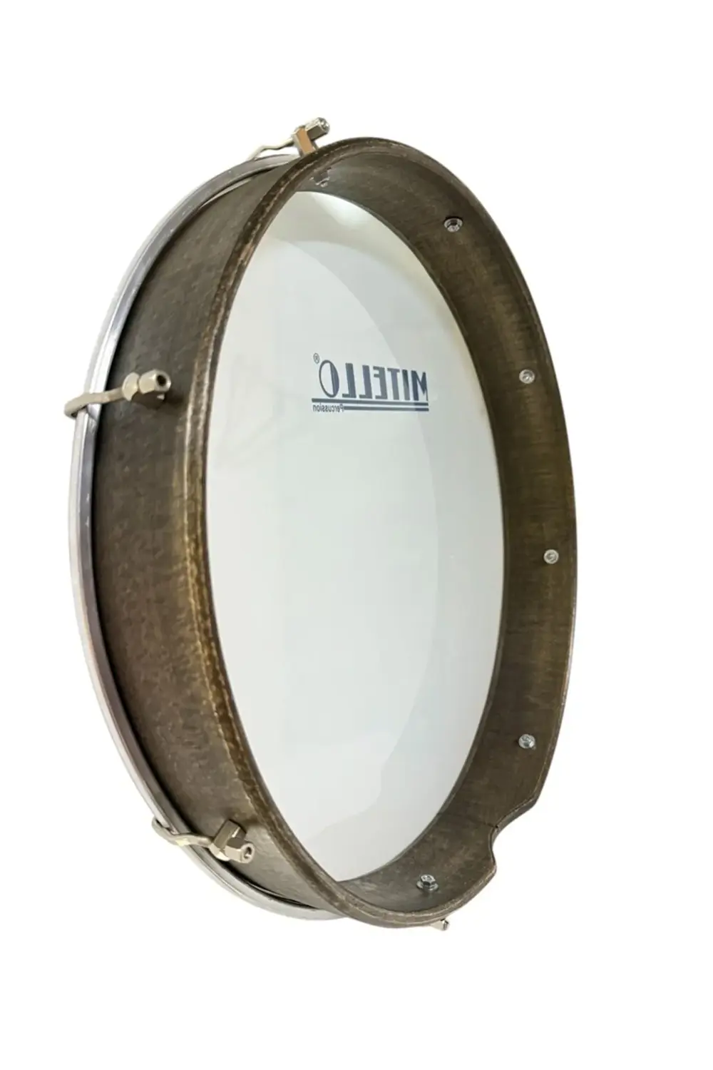 Mitello Bendir 46 cm Ceviz Ağacı Kılıflı Dıştan Akortlu Beyaz Fil