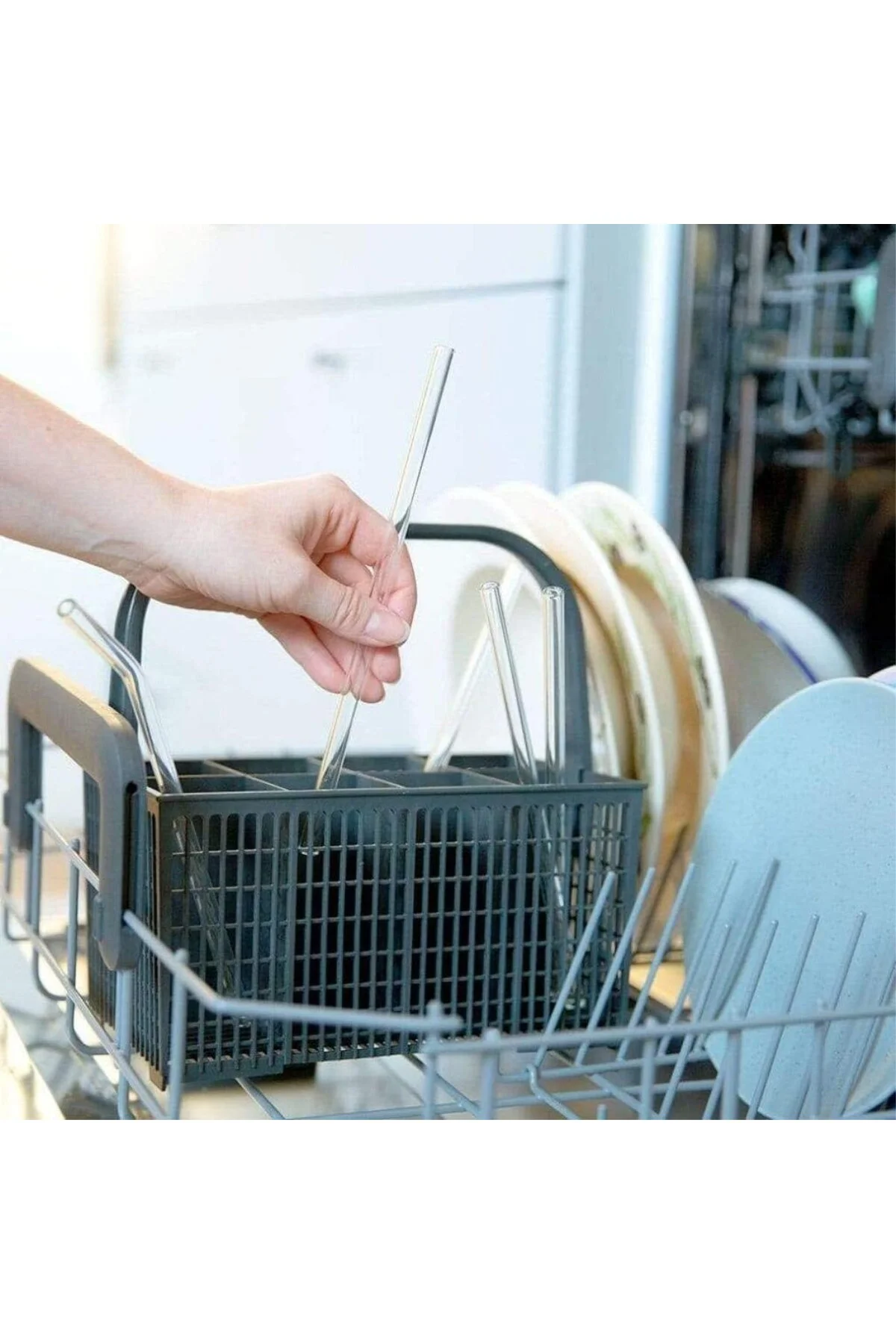 Mithra Life 6 lı Şeffaf Eğimli Cam Pipet MIT1003