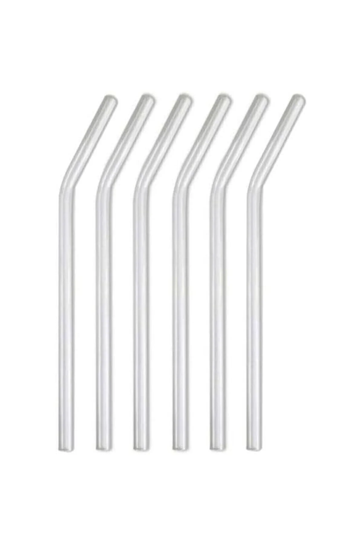 Mithra Life 6 lı Şeffaf Eğimli Cam Pipet MIT1003