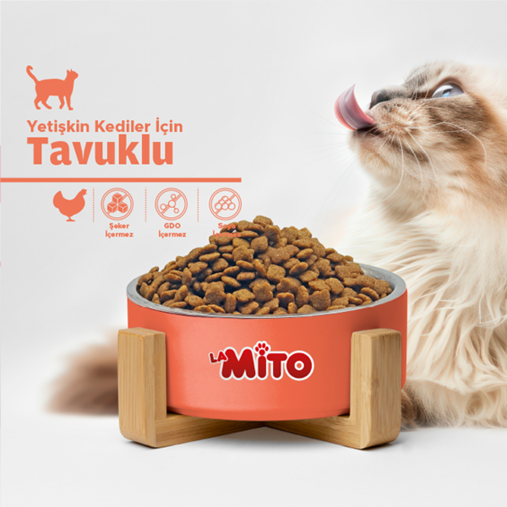 Mito Adult Cat Tavuklu Yetişkin Kedi Maması 5 kg Açık Mama