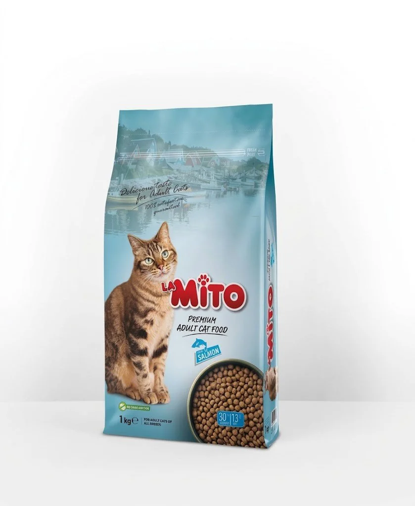 Mito Somonlu Balıklı Yetişkin Kedi Maması 1 Kg Mito Somonlu Balıklı Yetişkin Kedi Maması 1 Kg