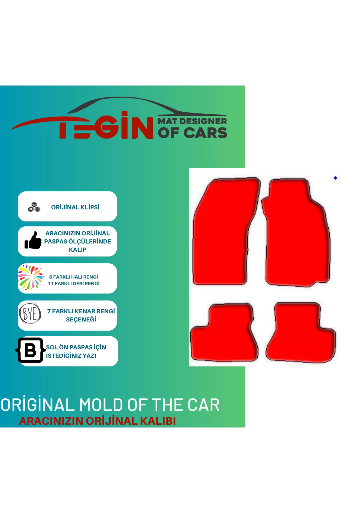 Mitsubishi 3000gt 1992-2001 Prime Bej Halı Gri Kenar Halı Paspas