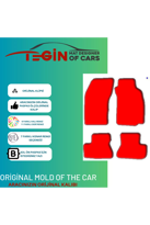 Mitsubishi 3000gt 1992-2001 Prime Siyah Halı Mavi Kenar Halı Pasp