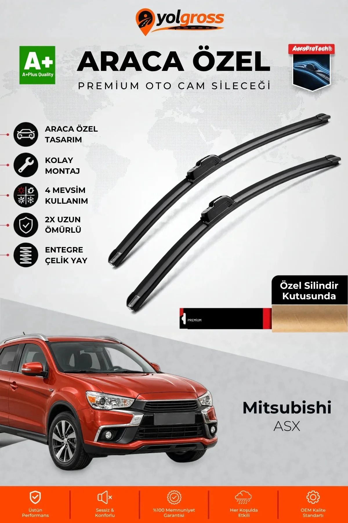 Mitsubishi ASX Ön Cam Silecek Seti 2010 Üzeri Premium Araca Özel 60-53 Cm A+ Kalite