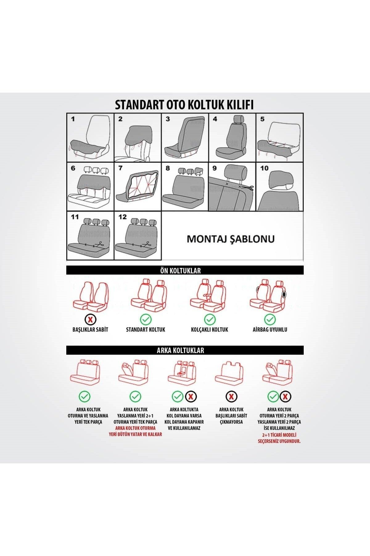 Mitsubishi Carisma Uyumlu Koltuk Kılıfı Enigma Serisi - Taba