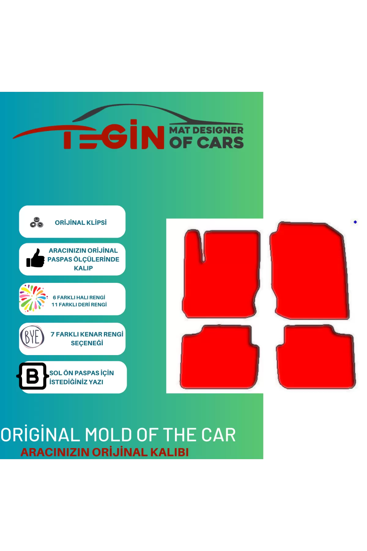 Mitsubishi Colt Czt 2005-2008 3kapı Prime Bej Halı Gri Kenar Halı