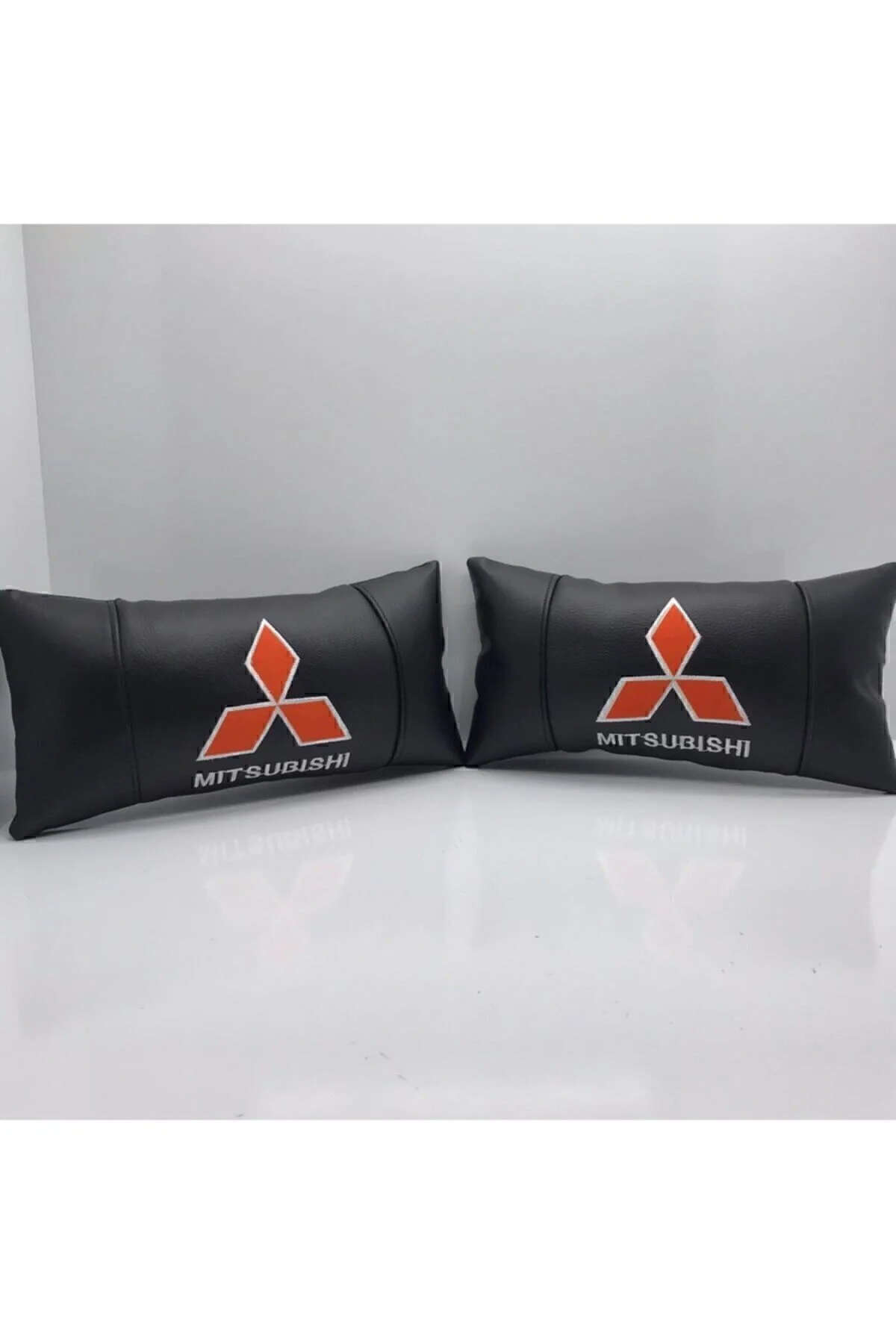 Mıtsubıshı Deri Araç ''boyun Yastığı'' 2 Adet Ortopedik Mitsubishi Boyun Yastık - Görsel 3