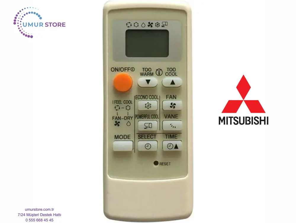 Mitsubishi DXK15Z5-S Uyumlu Klima Kumandası