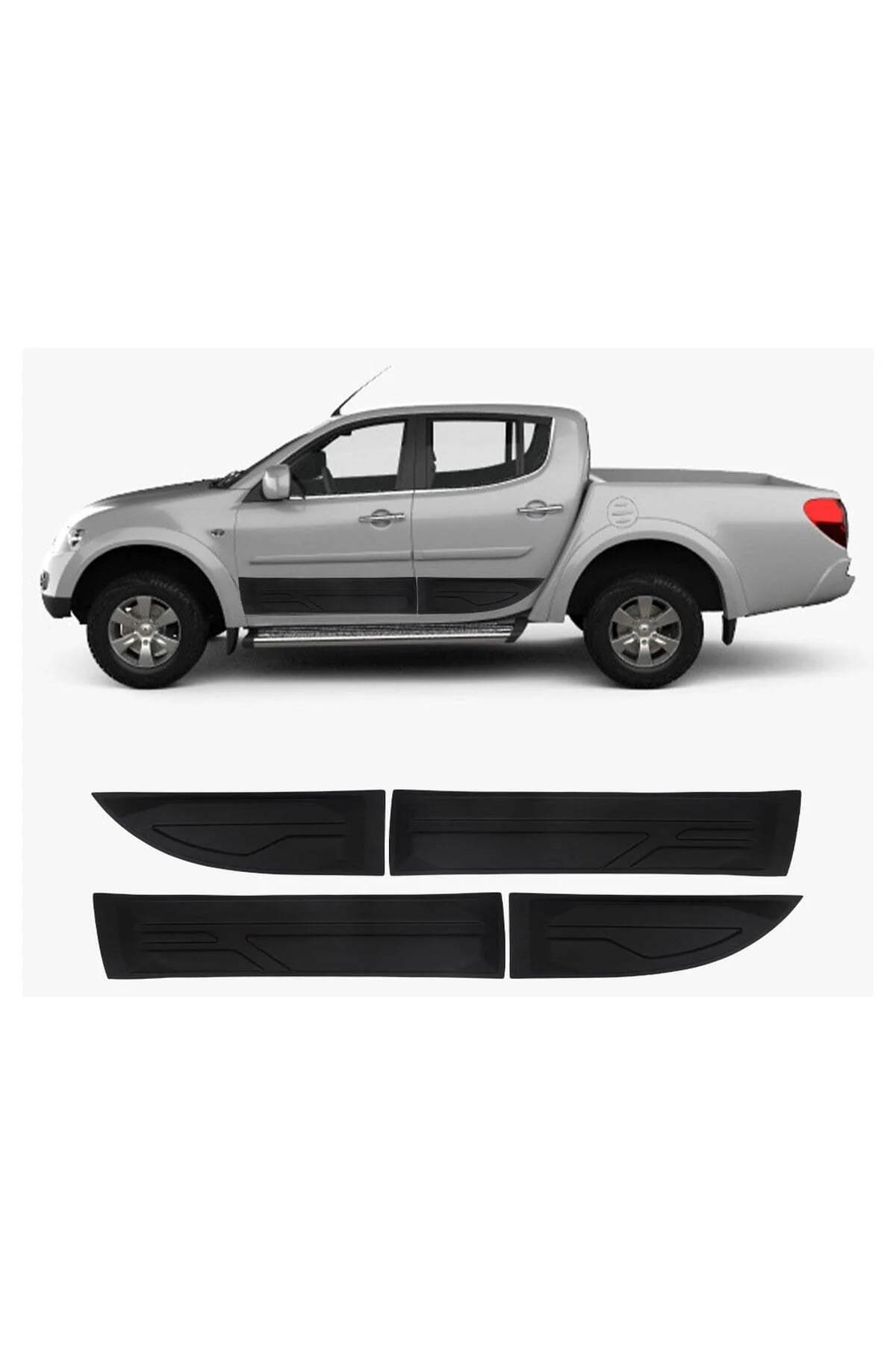 Mitsubishi L200 2007-2014 Uyumlu Kapı Dodik Seti 4 Parça ABS Mat Siyah Mitsubishi L200 2007-2014 Uyumlu Kapı Dodik Seti 4 Parça ABS Mat Siyah - Görsel 3