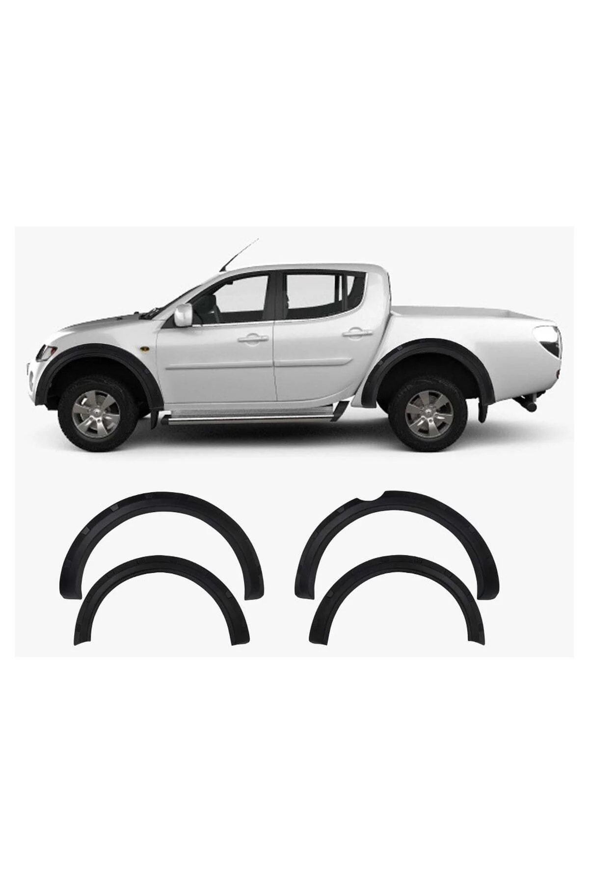 Mitsubishi L200 2007-2014 Uyumlu Çamurluk Dodik Seti 4 Parça ABS Mat Siyah Mitsubishi L200 2007-2014 Uyumlu Çamurluk Dodik Seti 4 Parça ABS Mat Siyah - Görsel 3