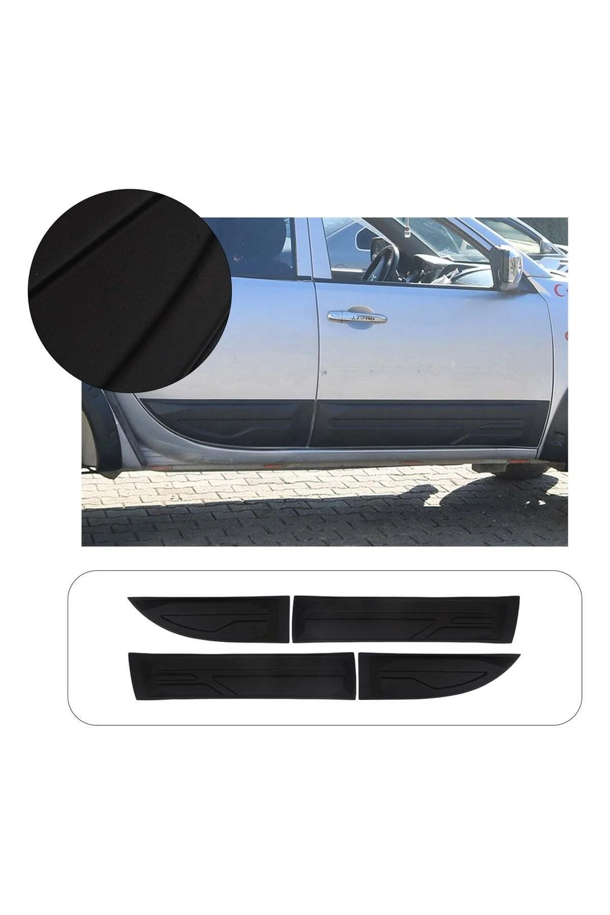 Mitsubishi L200 2007-2014 Uyumlu Kapı Dodik Seti 4 Parça ABS Mat Siyah Mitsubishi L200 2007-2014 Uyumlu Kapı Dodik Seti 4 Parça ABS Mat Siyah - Görsel 2