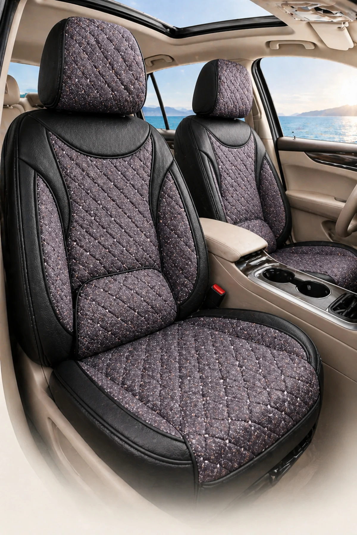 Mitsubishi L200 2011-2015 Uyumlu SoftCotton Serisi Pamuklu Oto Koltuk Kılıfı Siyah Füme Mürdüm Mitsubishi L200 2011-2015 Uyumlu SoftCotton Serisi Pamuklu Oto Koltuk Kılıfı Siyah Füme Mürdüm