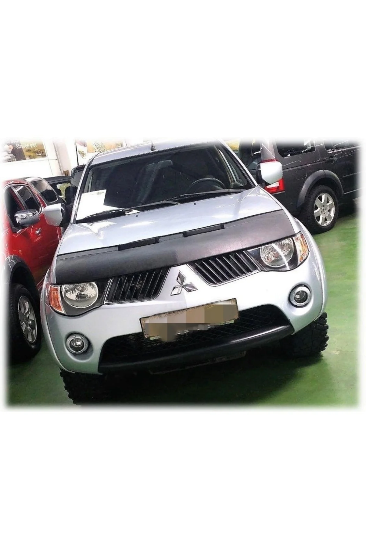 Mitsubishi L200 2011 Suni Deri Lüx Kaput Koruyucu Maske - Görsel 2