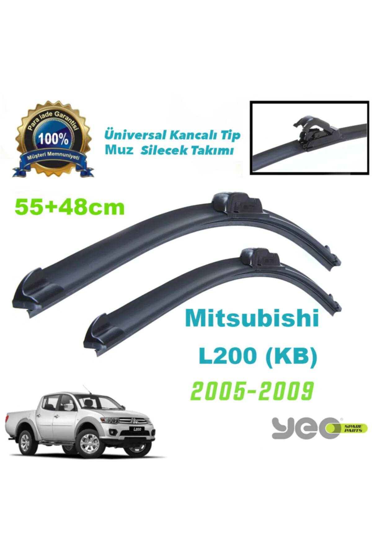 Mitsubishi L200 Aeroflex Muz Silecek Takımı 2005-2009
