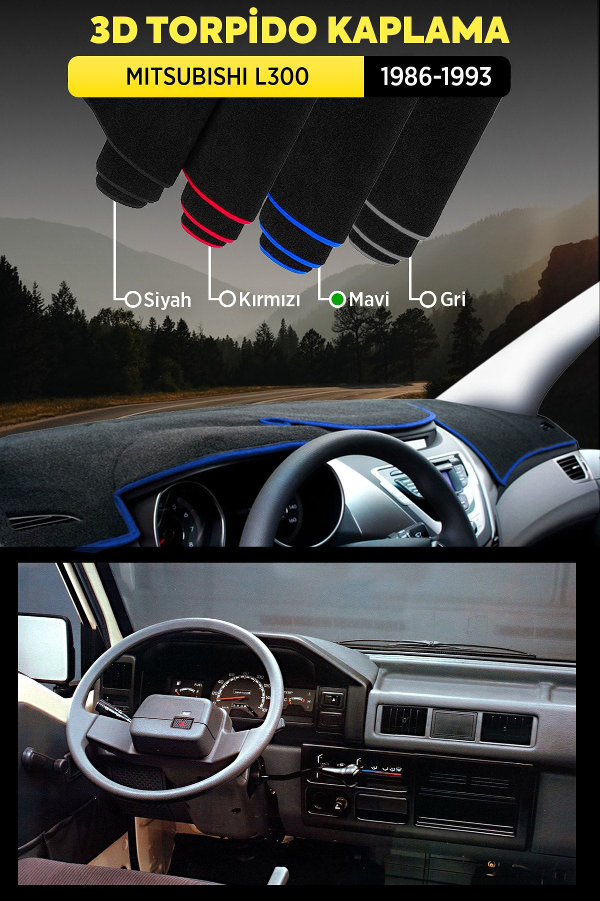 Mıtsubıshı L300 (1986-1993) 3d Torpido Koruma Kılıfı - Ön Göğüs K