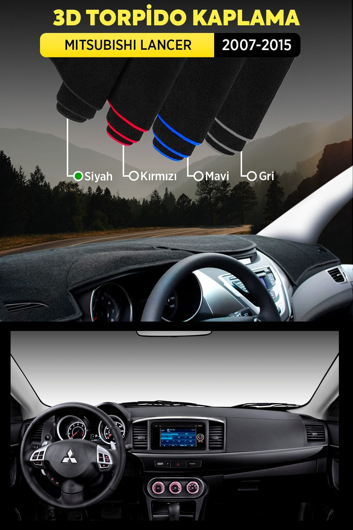 Mıtsubıshı Lancer (2007-2015) 3d Torpido Koruma Kılıfı - Ön Göğüs