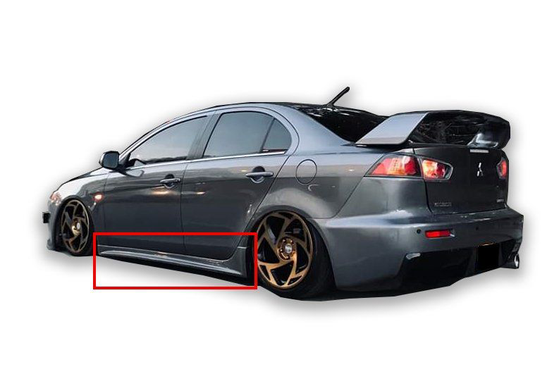 Mitsubishi Lancer Uyumlu 2009 Sonrası Evo 10 Yan Marşpiyel Seti ( Mitsubishi Lancer Uyumlu 2009 Sonrası Evo 10 Yan Marşpiyel Seti (