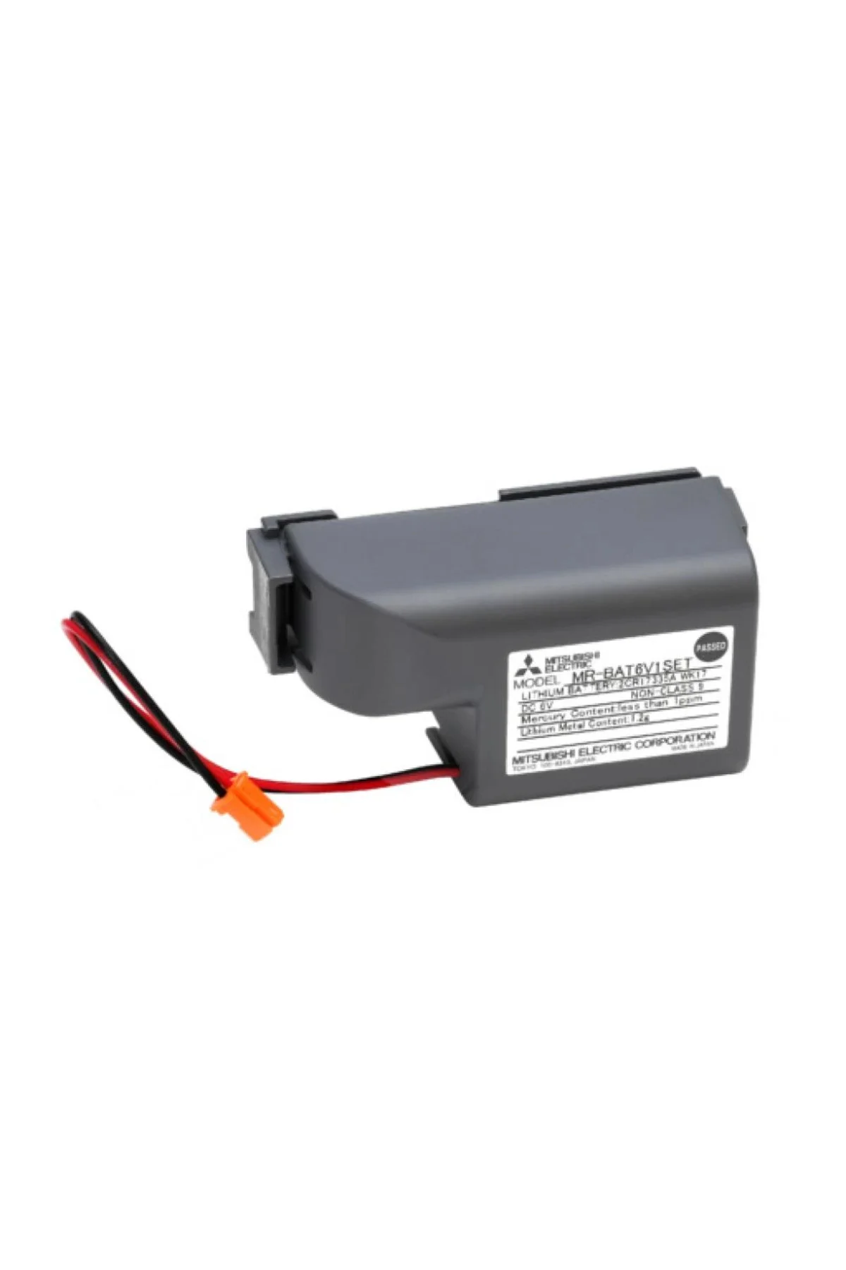 Mitsubishi Mr-Bat6V1Set 6V Liyum Pil Turuncu Soketli Kasalı Mitsubishi Mr-Bat6V1Set 6V Liyum Pil Turuncu Soketli Kasalı