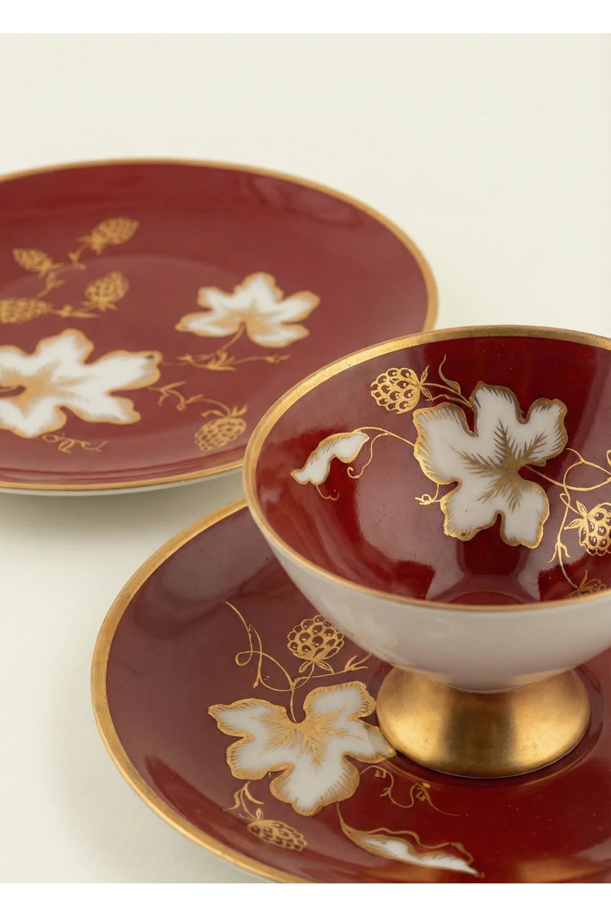 Mitterteich Bavaria Trio Bordo Fincan Seti