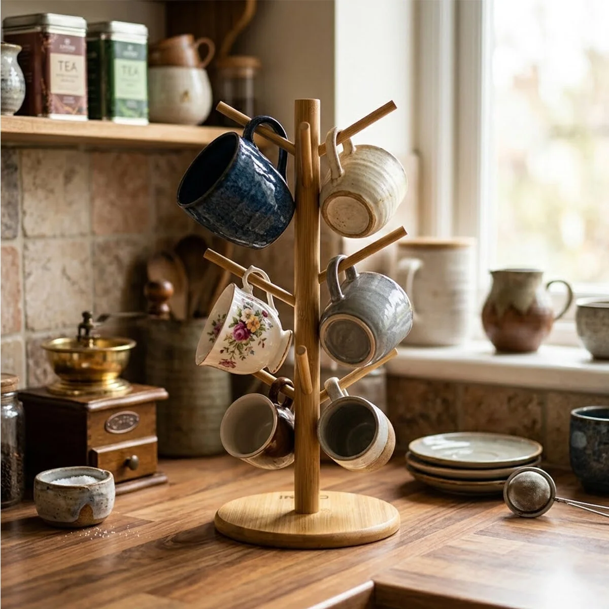 Mix Altlık =yuvarlak - Kare Bardak - Fincan Asacak Bambu - Ahşap 35cm Bx40 Fiyatı, Yorumları ve Özellikleri