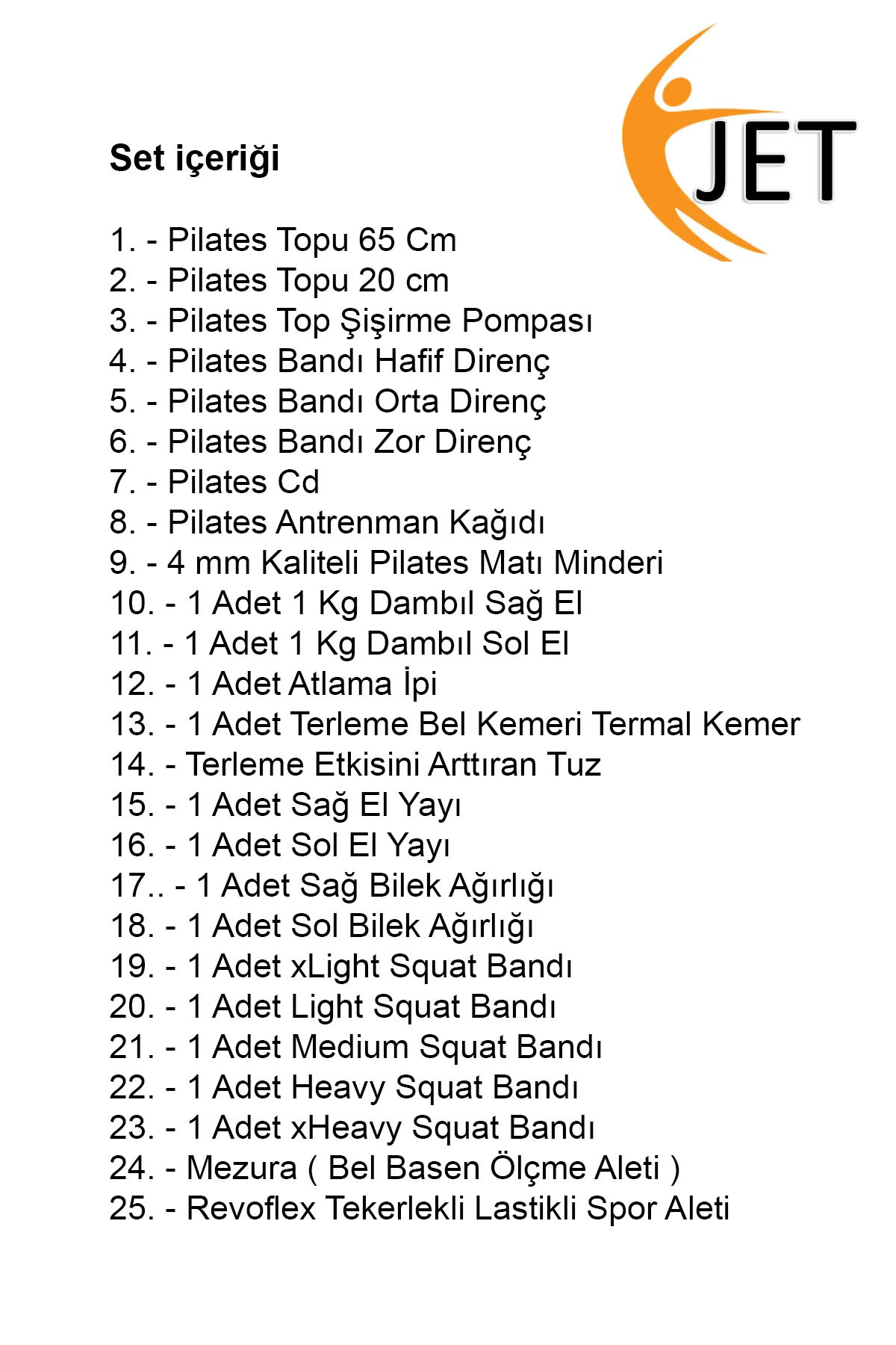 Mix Pilates Seti 25'li Pilates Set Pilates Topu Pilates Direnç La
