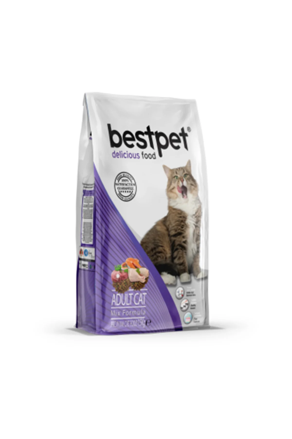 Mix Tavuklu Kuzulu ve Balıklı Yetişkin Kedi Maması Yetişkin (1 - 