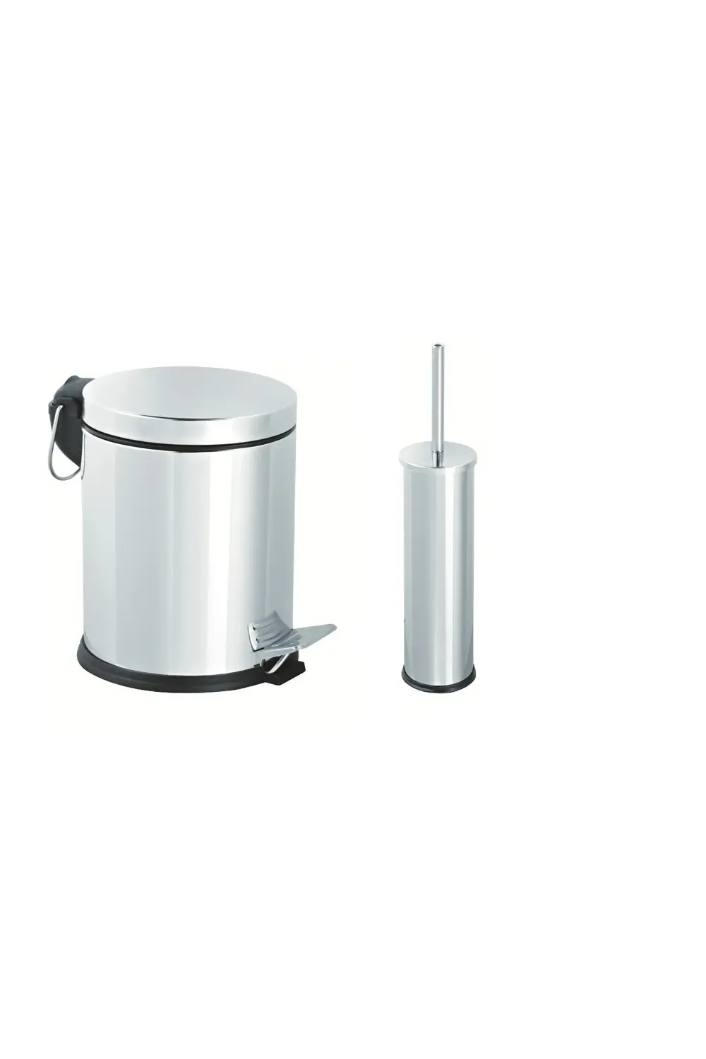 MK BANYO SETİ 5 LİTRE KOVA&KLOZET FIRÇASI KROM KROM