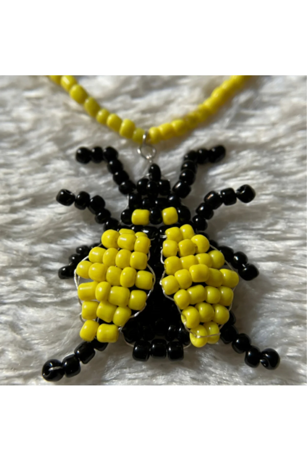 MK Design Jewelry Sarı Siyah Uğur Böceği Kolye MK Design Jewelry Sarı Siyah Uğur Böceği Kolye
