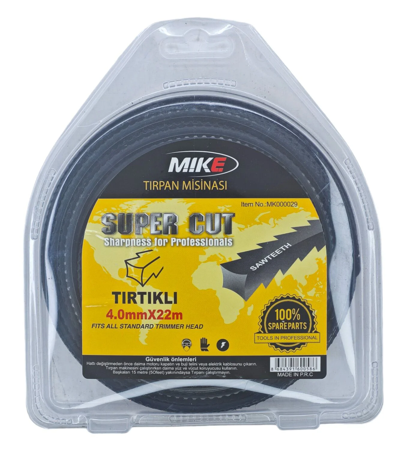 Mk000029   Mike Tırpan Ot Misinası 4.0mm*22m - Tırtıklı