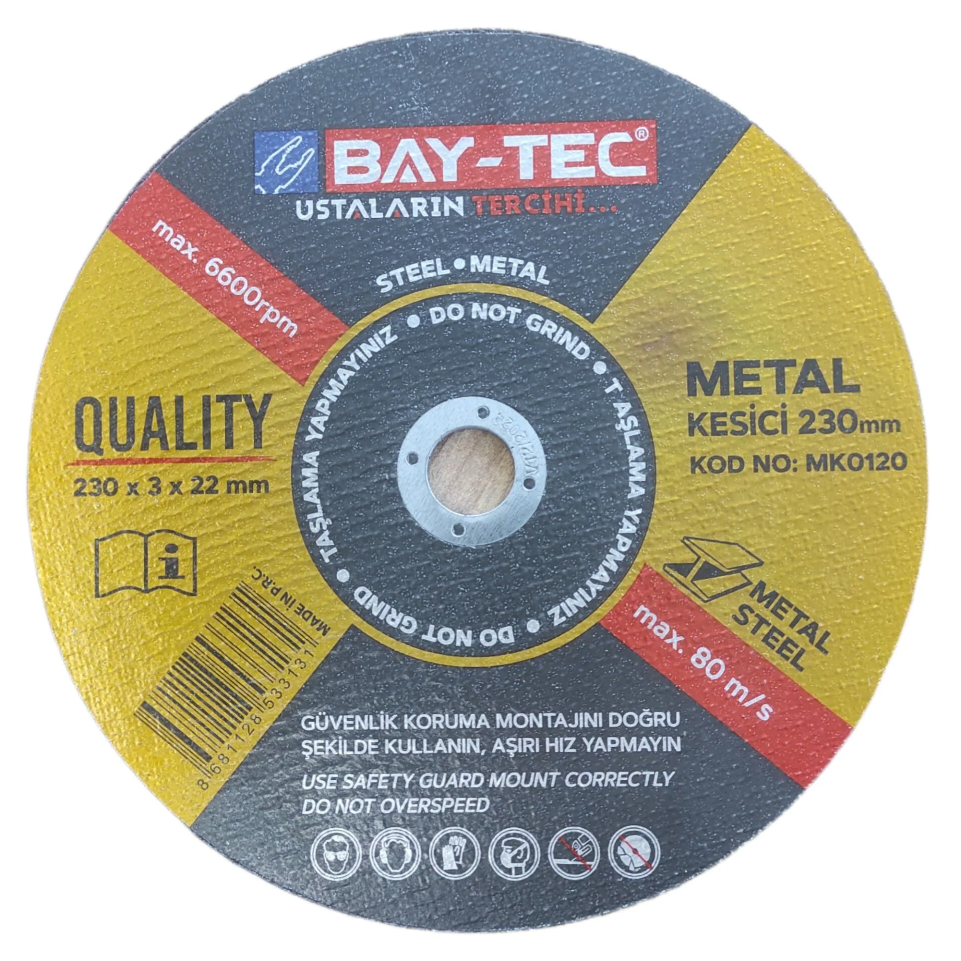 MK0120   Bay-Tec Metal Kesici 230*3*22mm