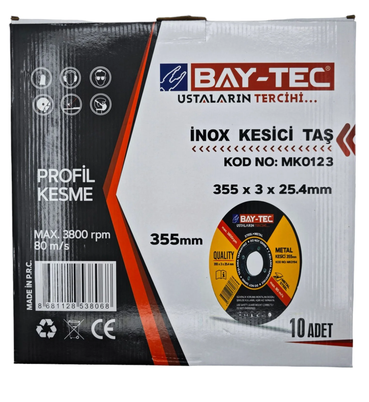 MK0123   Bay-Tec Kesici Taş 355*3*25.4mm