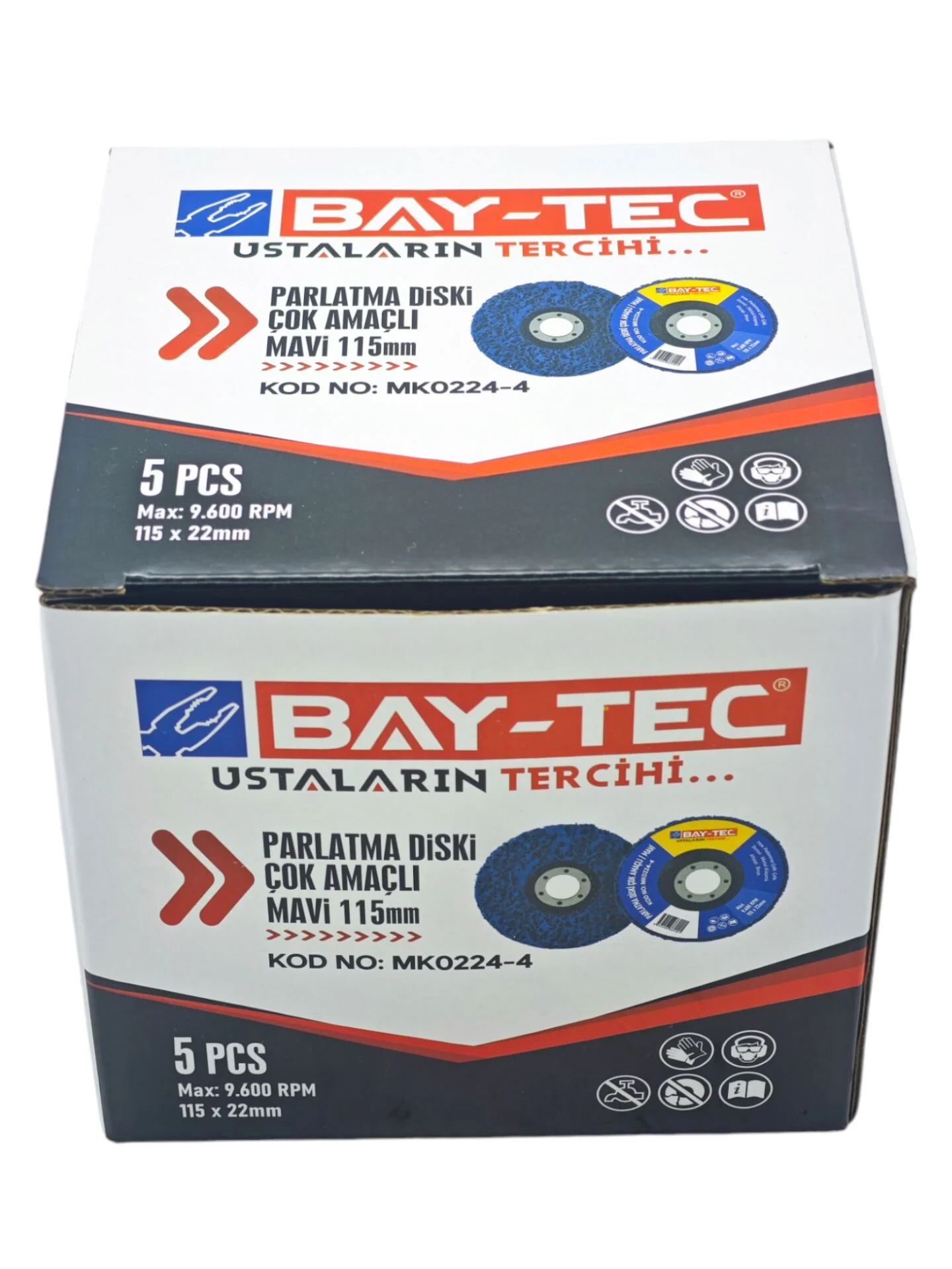 MK0224-4   Bay-Tec Çok Amaçlı Parlatıcı Disk 115mm - Mavi
