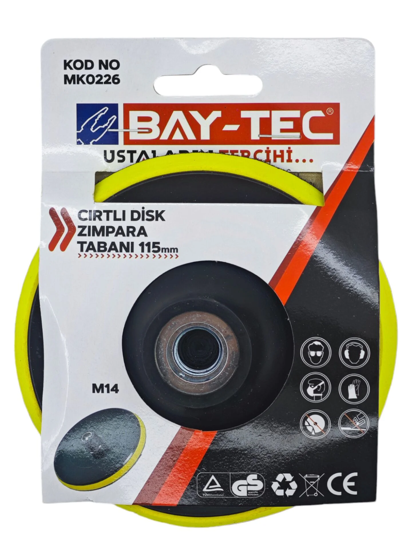 MK0226   Bay-Tec Cırtlı Zımpara Tabanı 115mm