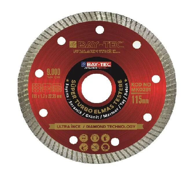 MK0281   Bay-Tec Turbo Elmas Testere 115mm -Ultra İnce