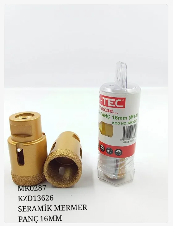 Mk0287-16   Bay-Tec M14 Uçlu Seramik Mermer Panç 16mm